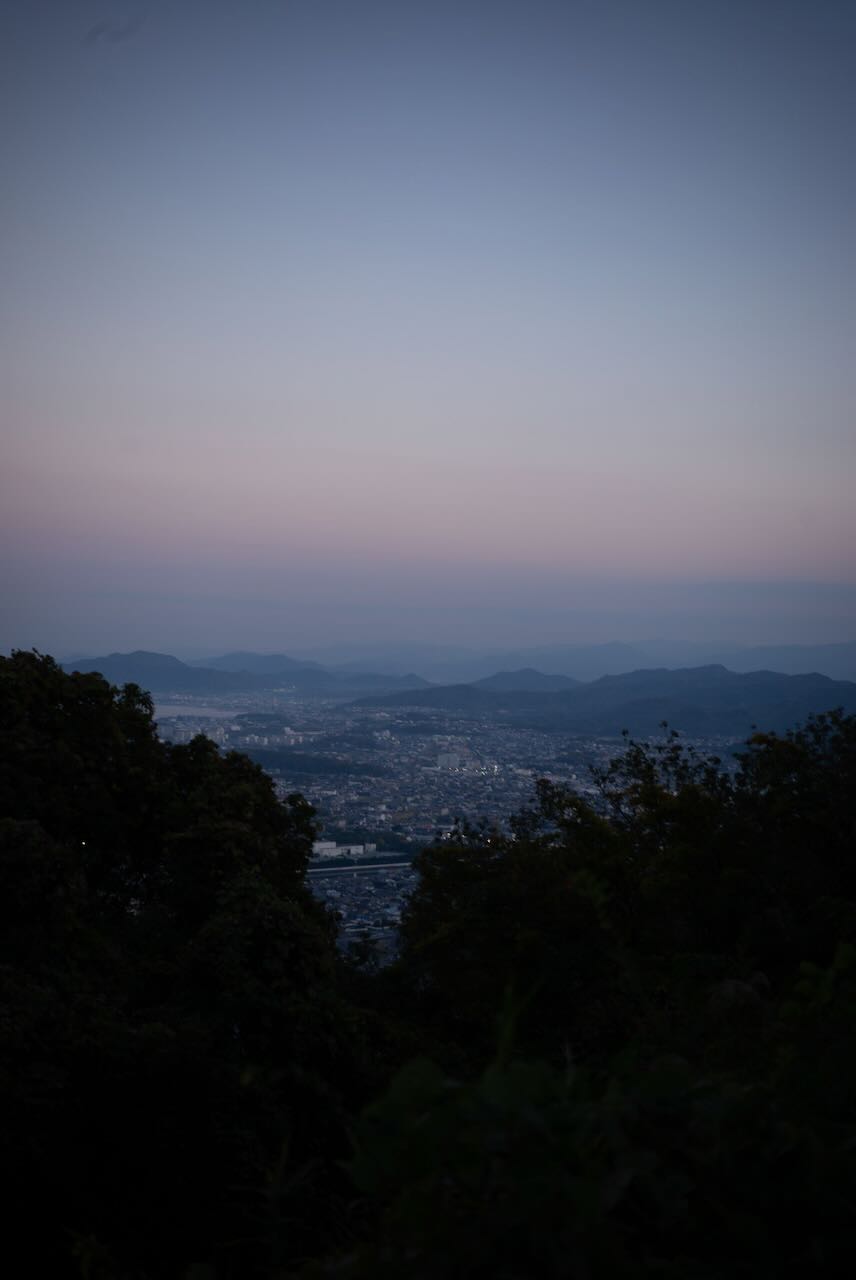 屋島から見る夕焼けの空