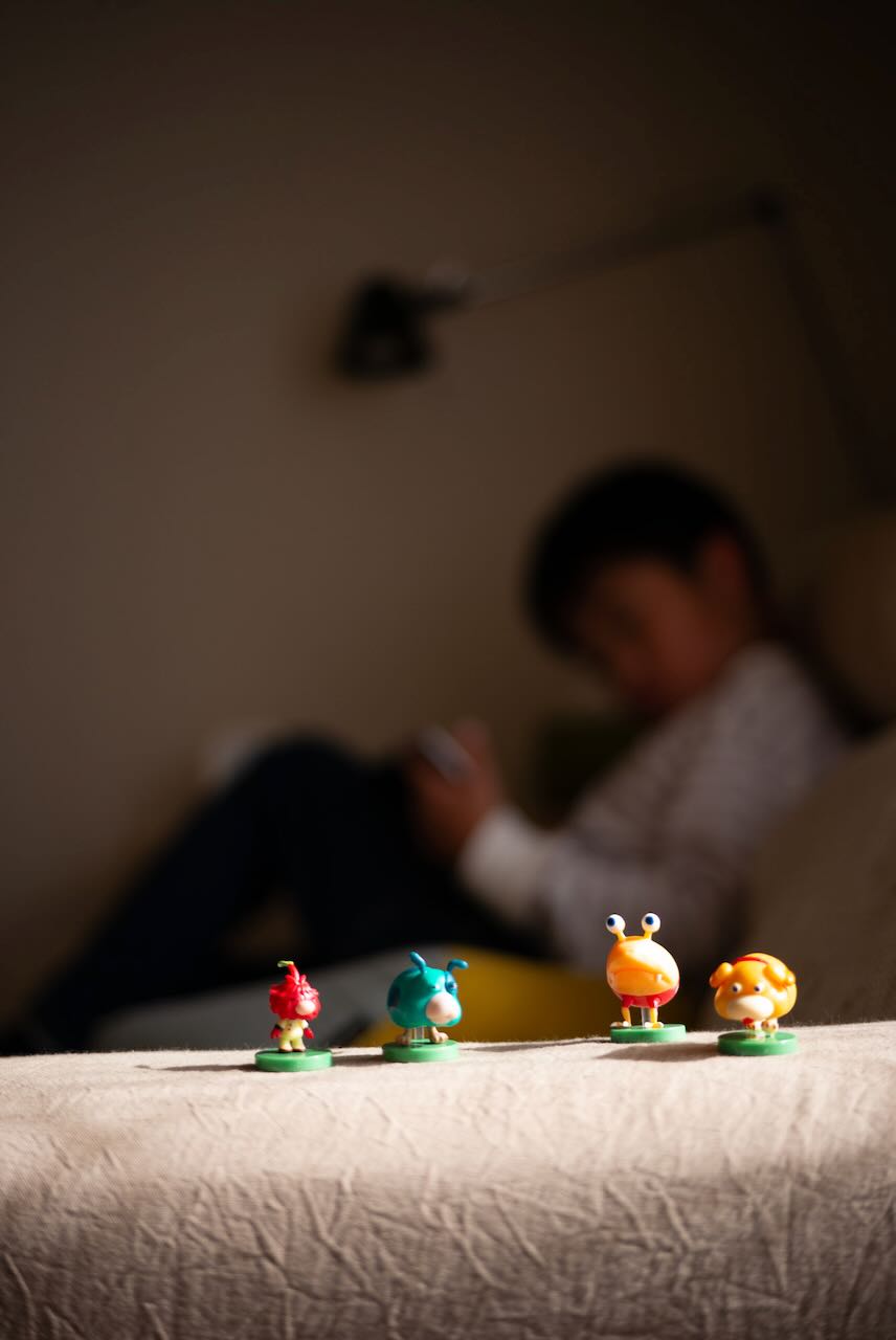 ピクミンのフィギアと息子
